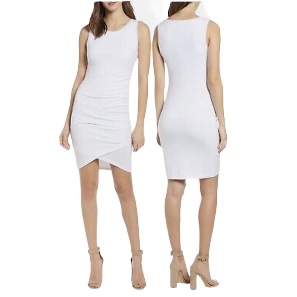 Runched body-con tank dress